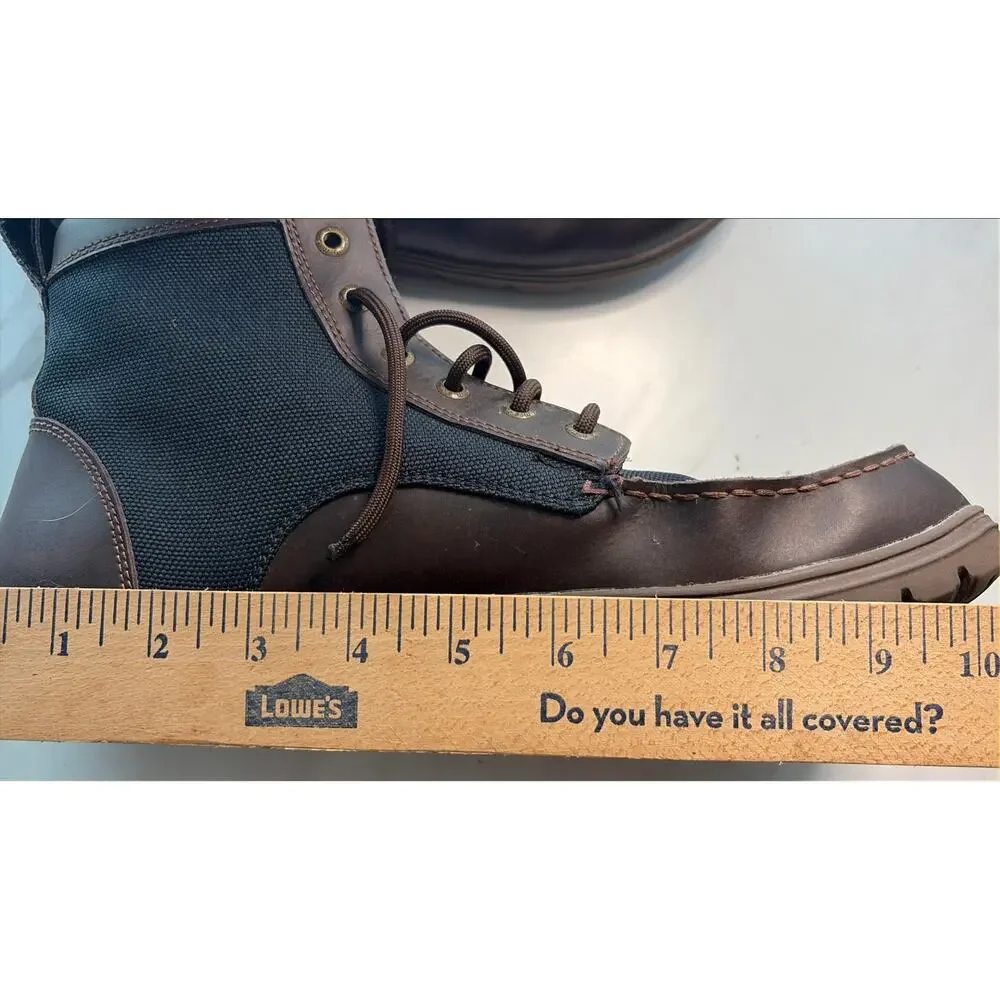 Lems Boulder Boot Navy Stout Mens 12 EU 46 Zero Drop Wide Toe Box Leather